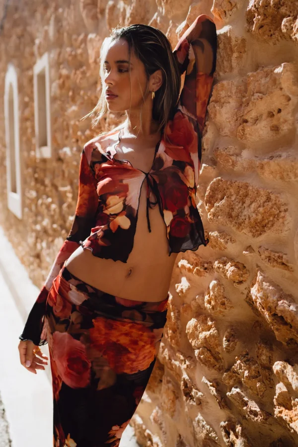 RESA Tops | Aliyah Mesh Top In Muse
