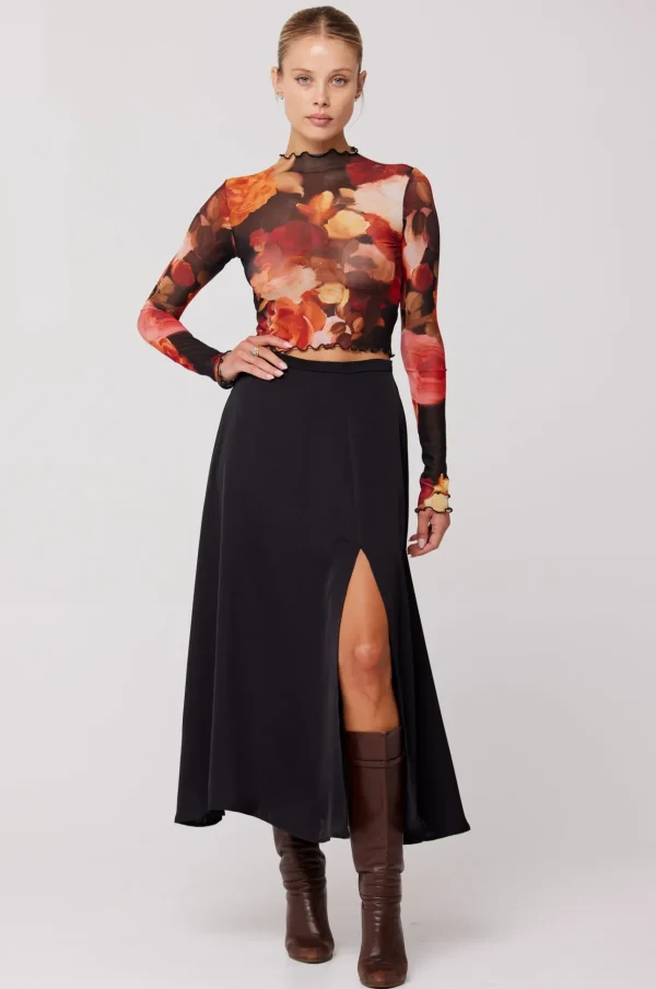 RESA Bottoms | Skatie Midi Skirt In Black