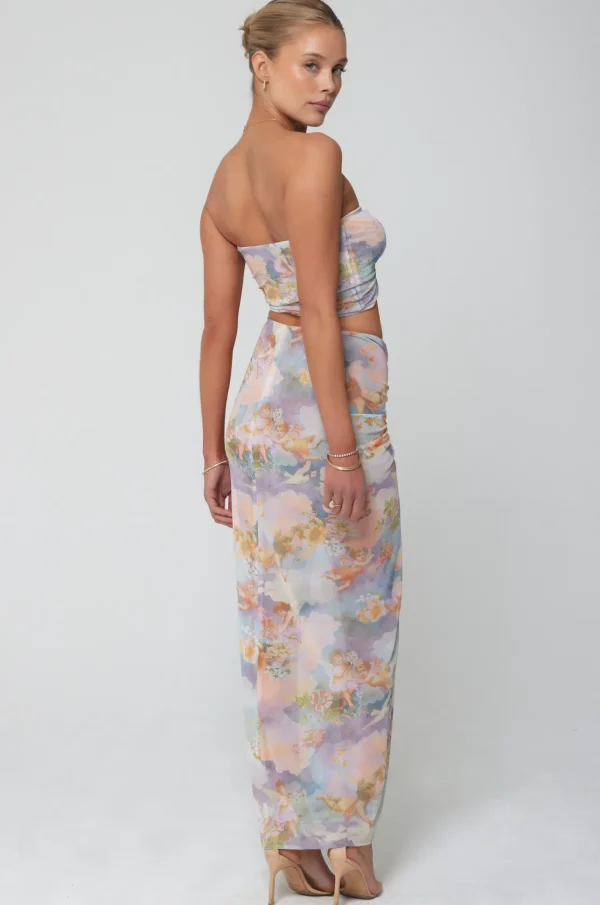 RESA Bottoms | Ziggy Mesh Skirt In Versailles